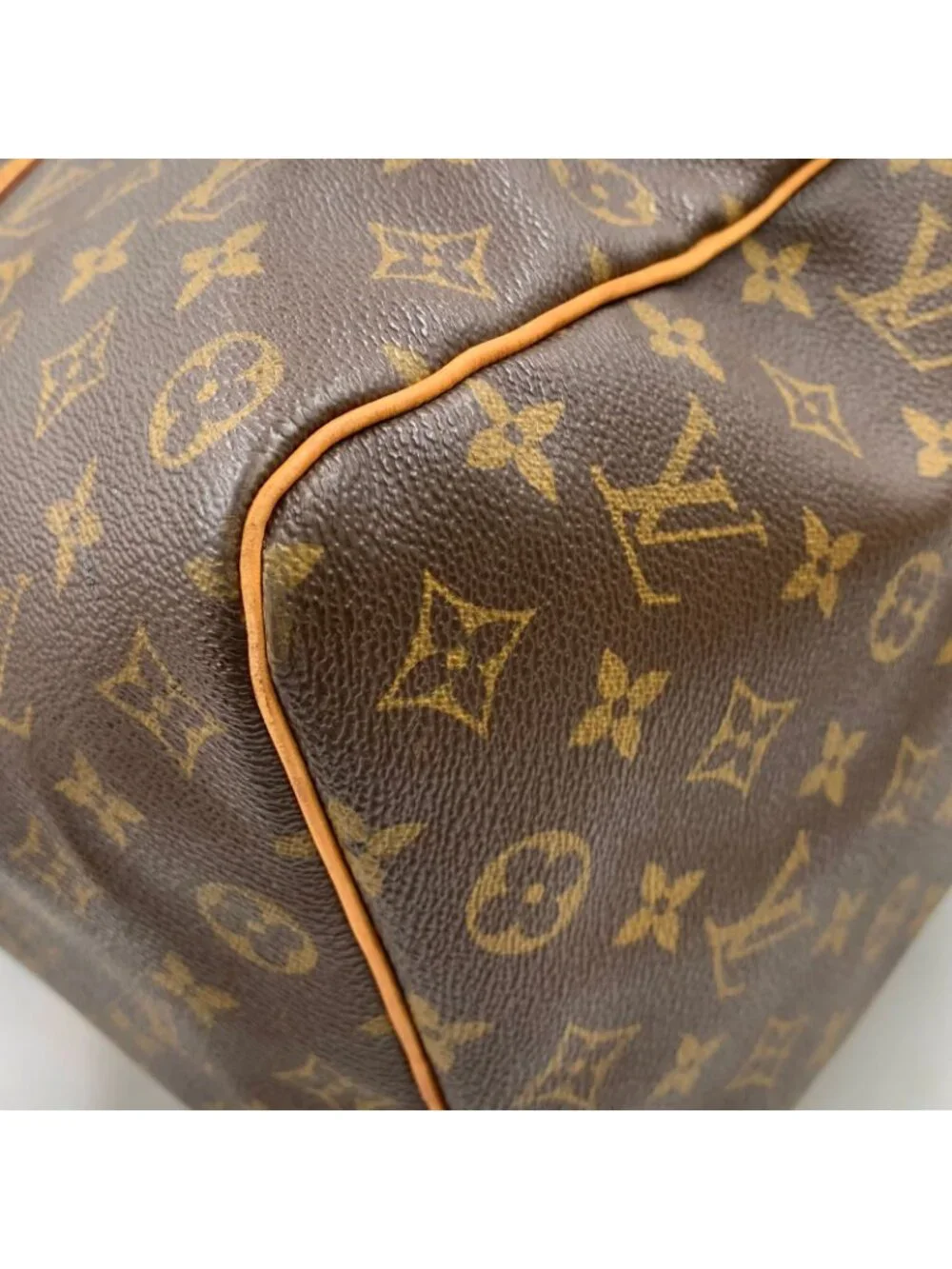 Louis Vuitton Keepall 50 Monogram Leather Brown Light Boston Bag Gold